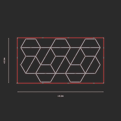 ULTRABEAM LED Light Kit Hex Alternating 2.1x3.8m 378W — Red