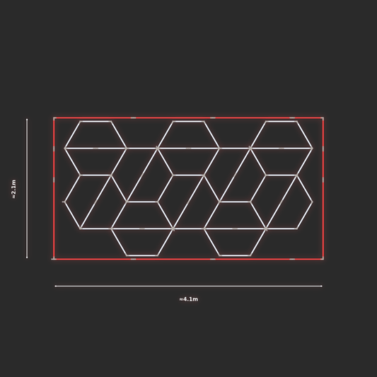 ULTRABEAM LED Light Kit Hex Alternating 2.1x3.8m 378W — Red