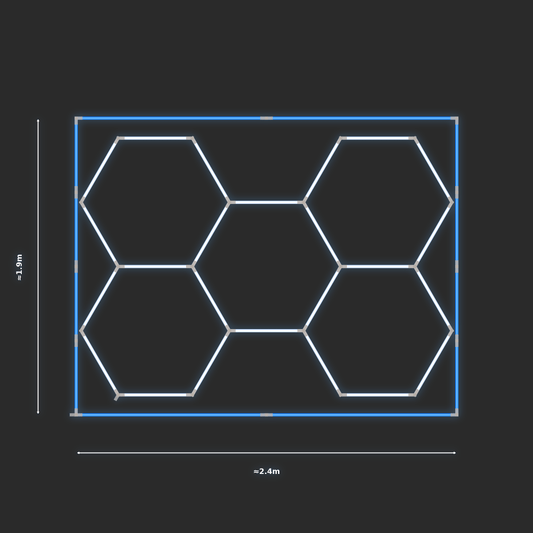 ULTRABEAM LED Light Kit Hex Classic 2.4x1.7m 144W — Blue