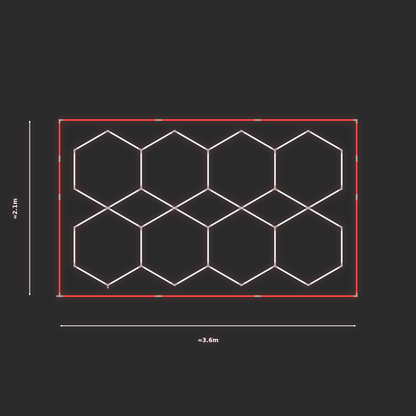 ULTRABEAM LED Light Kit Hex Parallel 3.3x1.9m 252W — Red