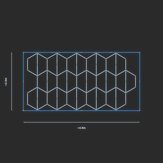 ULTRABEAM LED Light Kit Hex Vertical 4.5x2.4m 540W — Blue
