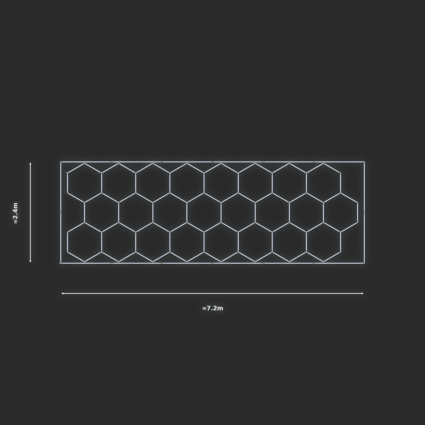 ULTRABEAM LED Light Kit Hex Classic 2.4x6.9m 558W — Cool White