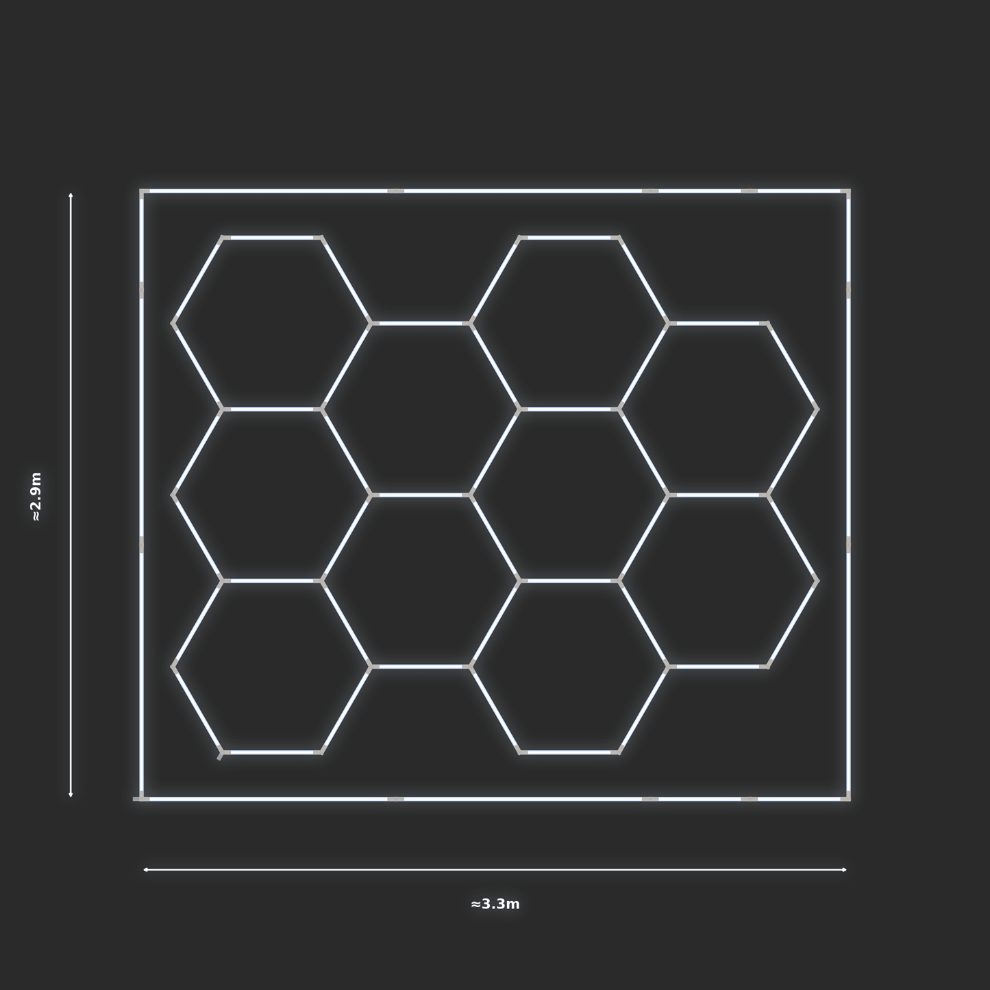 ULTRABEAM LED Light Kit Hex Classic 3.1x2.5m 252W — Cool White