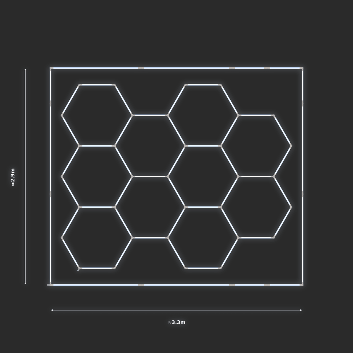 ULTRABEAM LED Light Kit Hex Classic 3.1x2.5m 252W — Cool White