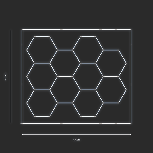 ULTRABEAM LED Light Kit Hex Classic 3.1x2.5m 252W — Cool White