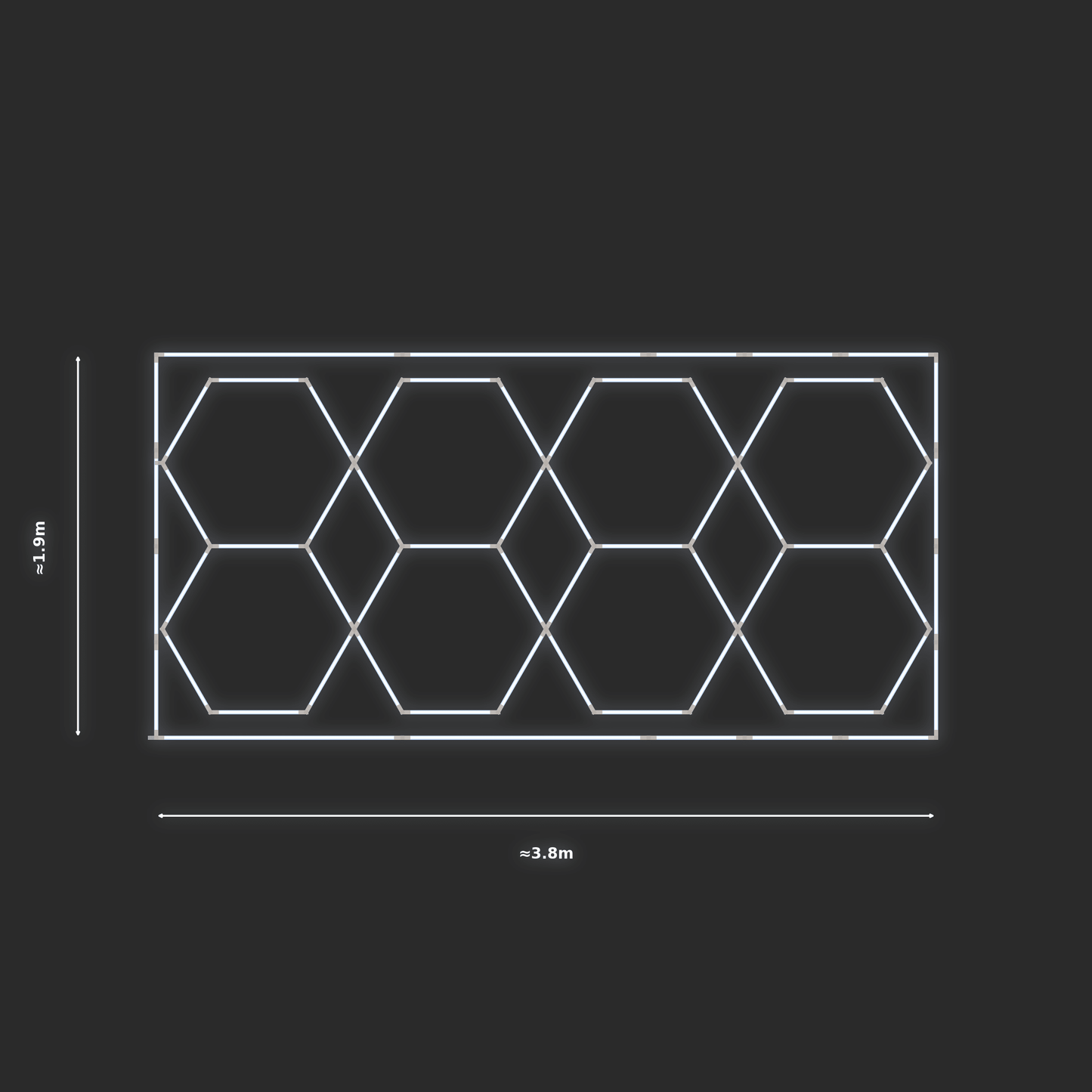 ULTRABEAM LED Light Kit Hex Parallel 1.7x3.8m 264W — Cool White