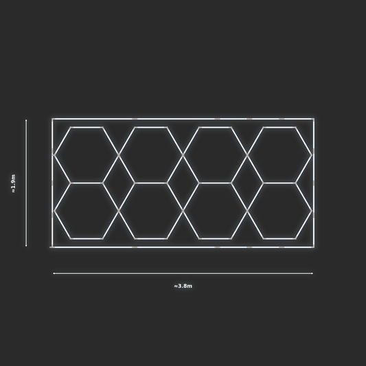 ULTRABEAM LED Light Kit Hex Parallel 1.7x3.8m 264W — Cool White