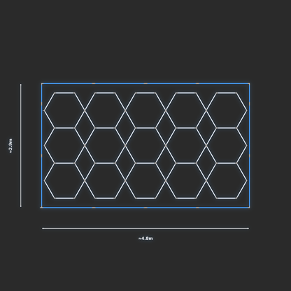 ULTRABEAM LED Light Kit Hex Parallel 2.5x4.7m 480W — Blue