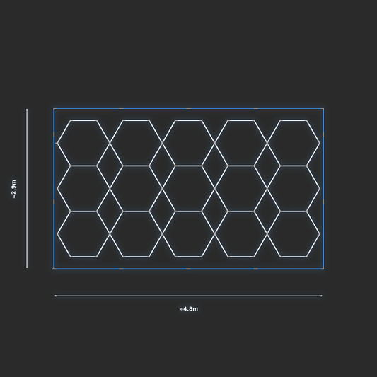 ULTRABEAM LED Light Kit Hex Parallel 2.5x4.7m 480W — Blue