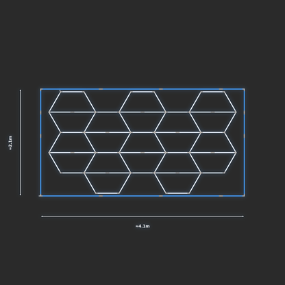 ULTRABEAM LED Light Kit Hex Vertical 2.1x3.8m 378W — Blue