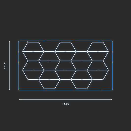 ULTRABEAM LED Light Kit Hex Vertical 2.1x3.8m 378W — Blue