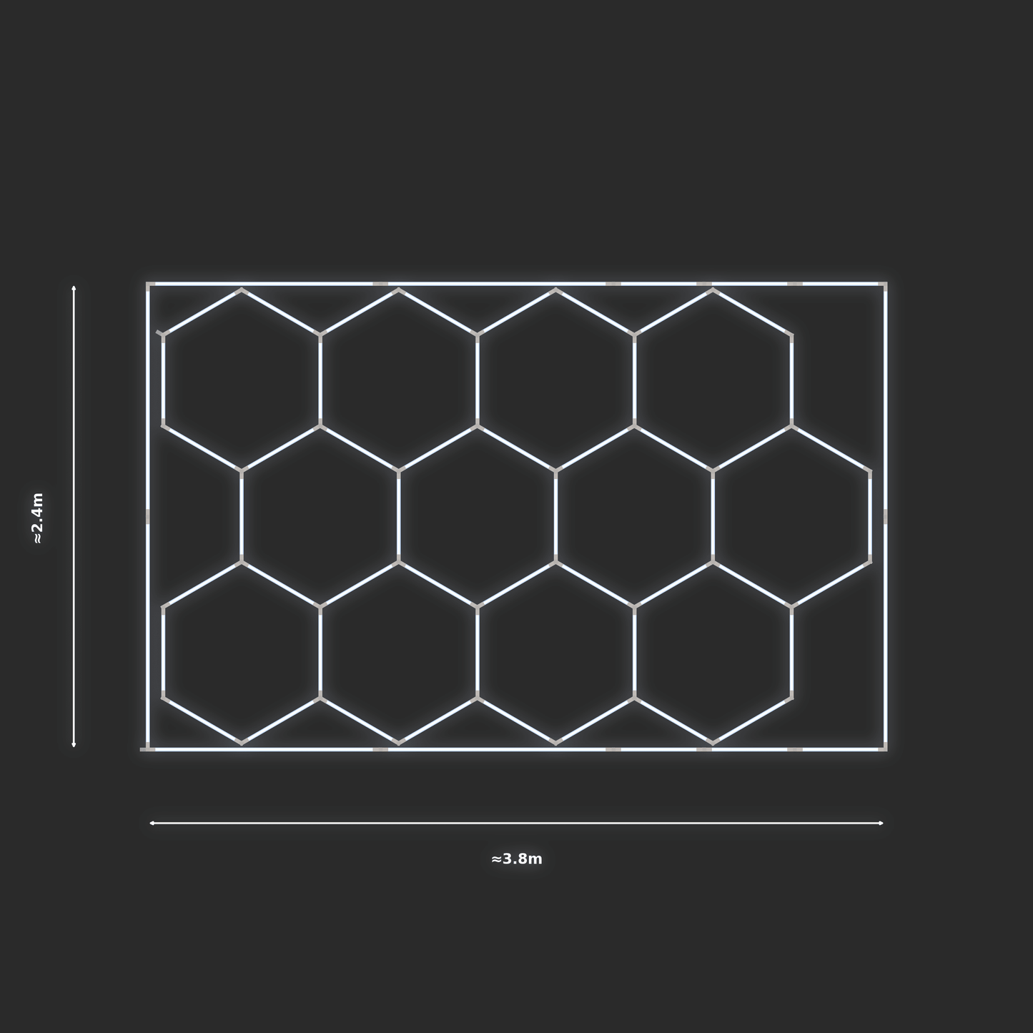 ULTRABEAM LED Light Kit Hex Classic 2.4x3.7m 294W — Cool White