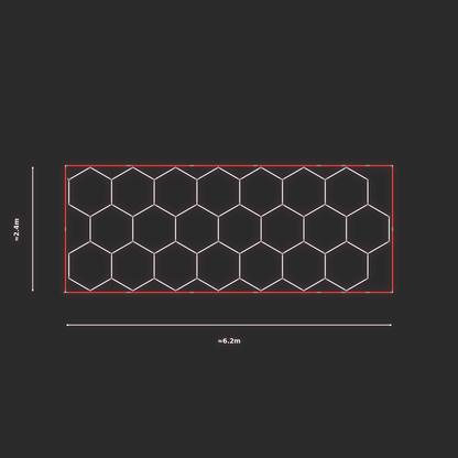 ULTRABEAM LED Light Kit Hex Classic 2.4x6.1m 492W — Red