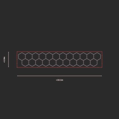 ULTRABEAM LED Light Kit Hex Classic 1.7x9.8m 570W — Red