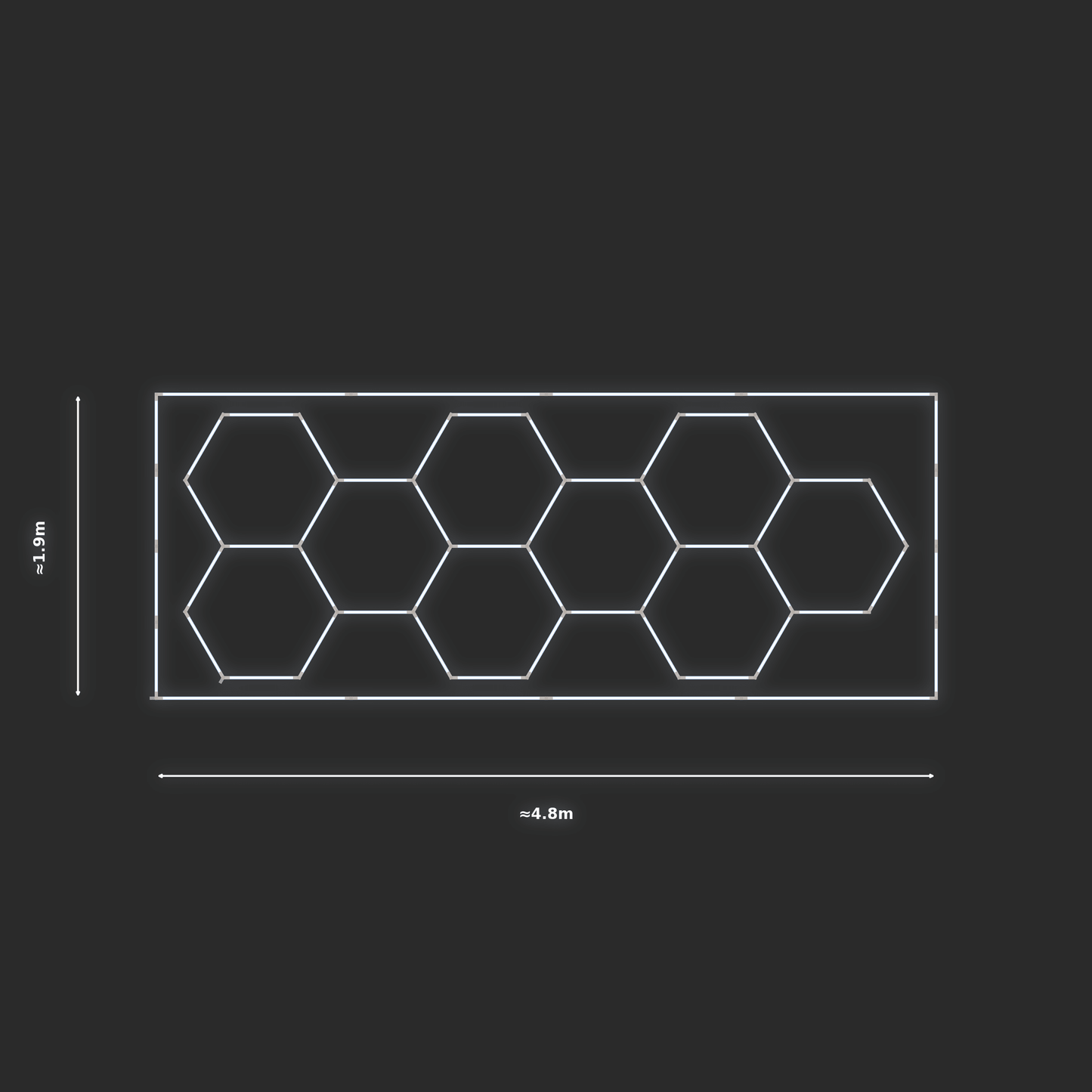 ULTRABEAM LED Light Kit Hex Classic 4.5x1.7m 246W — Cool White