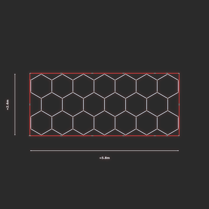 ULTRABEAM LED Light Kit Hex Classic 2.4x5.7m 474W — Red