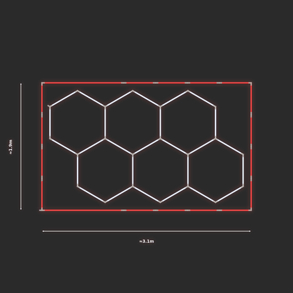 ULTRABEAM LED Light Kit Hex Classic 1.7x2.9m 162W — Red