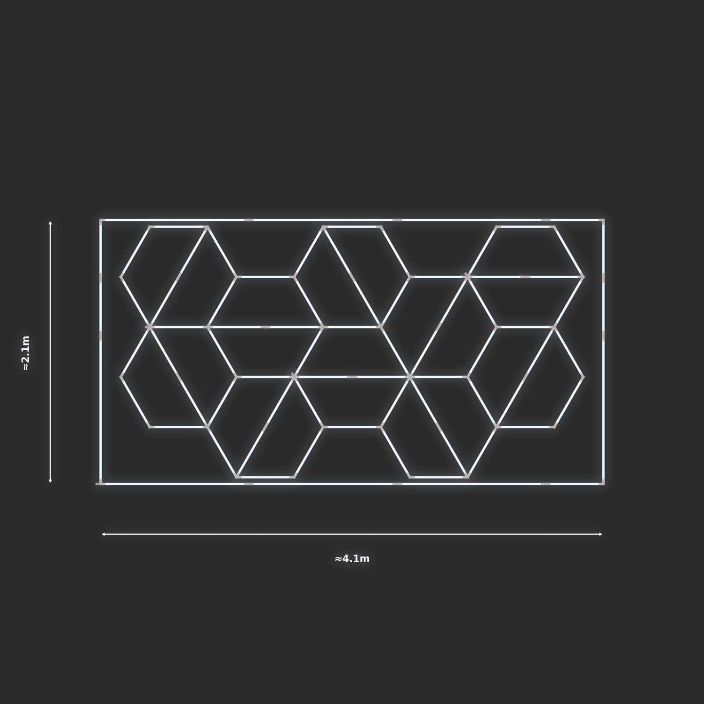 ULTRABEAM LED Light Kit Hex Rotating 2.1x3.8m 378W — Cool White