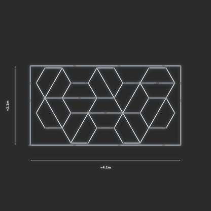 ULTRABEAM LED Light Kit Hex Rotating 2.1x3.8m 378W — Cool White