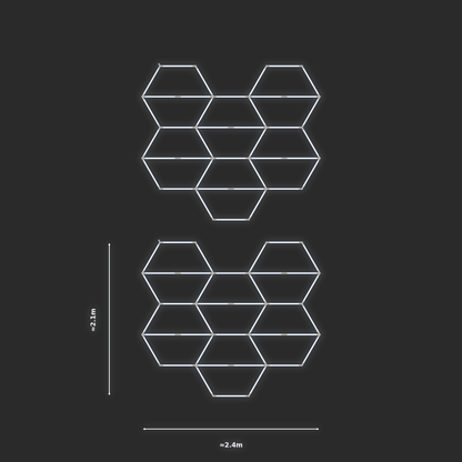 ULTRABEAM LED Light Kit Hex Vertical 2.1x2.4m 234W — None, 2-pack