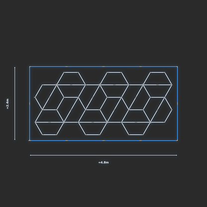 ULTRABEAM LED Light Kit Hex Alternating 2.1x4.5m 450W — Blue