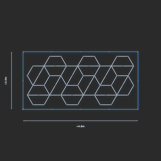 ULTRABEAM LED Light Kit Hex Alternating 2.1x4.5m 450W — Blue
