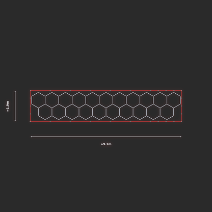 ULTRABEAM LED Light Kit Hex Classic 1.7x9m 522W — Red
