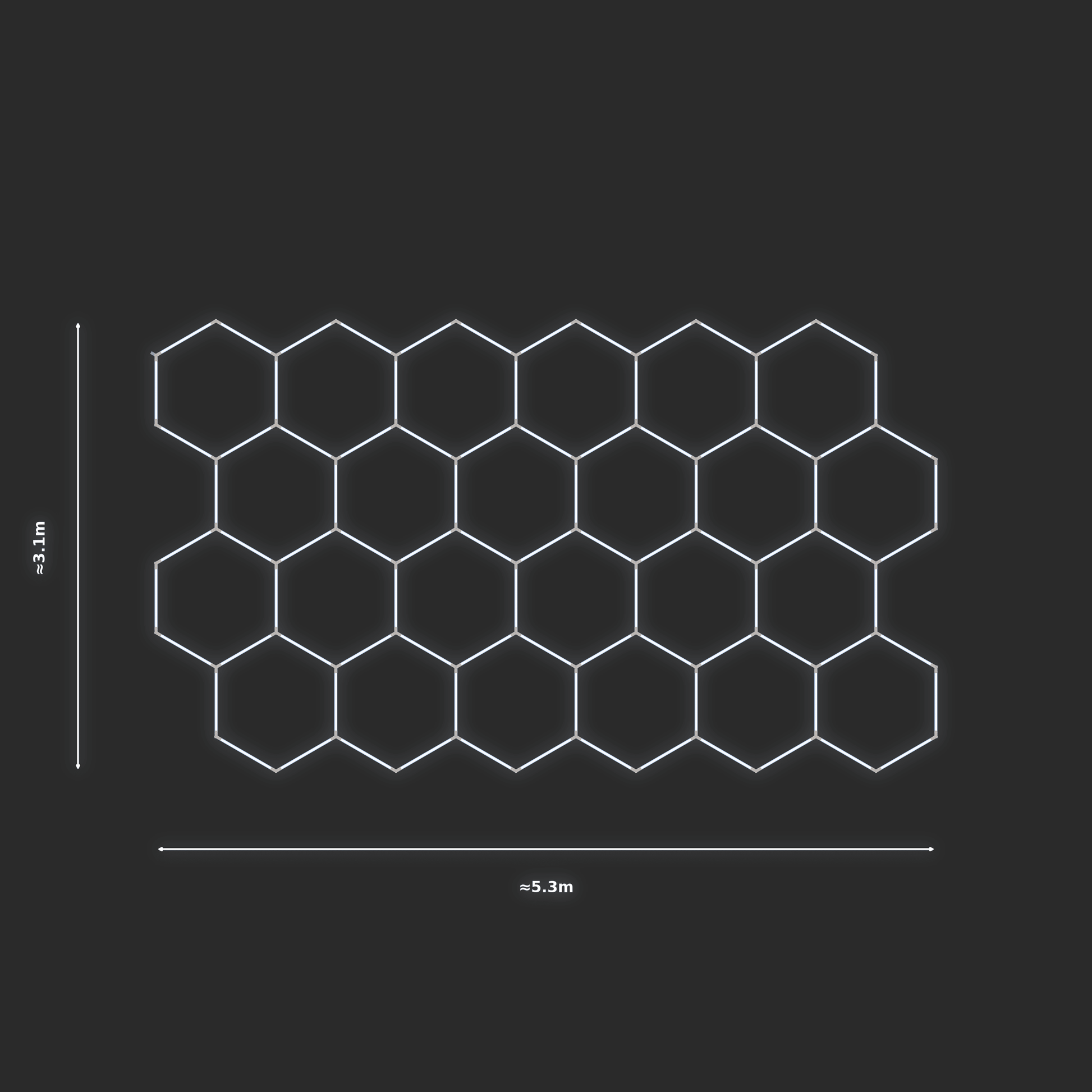 ULTRABEAM LED Light Kit Hex Classic 3.1x5.3m 546W — None