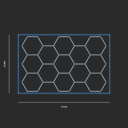 ULTRABEAM LED Light Kit Hex Classic 3.8x2.5m 324W — Blue