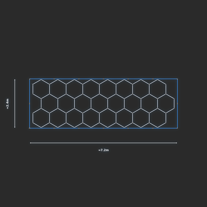 ULTRABEAM LED Light Kit Hex Classic 2.4x6.9m 558W — Blue