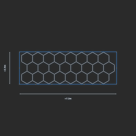 ULTRABEAM LED Light Kit Hex Classic 2.4x6.9m 558W — Blue