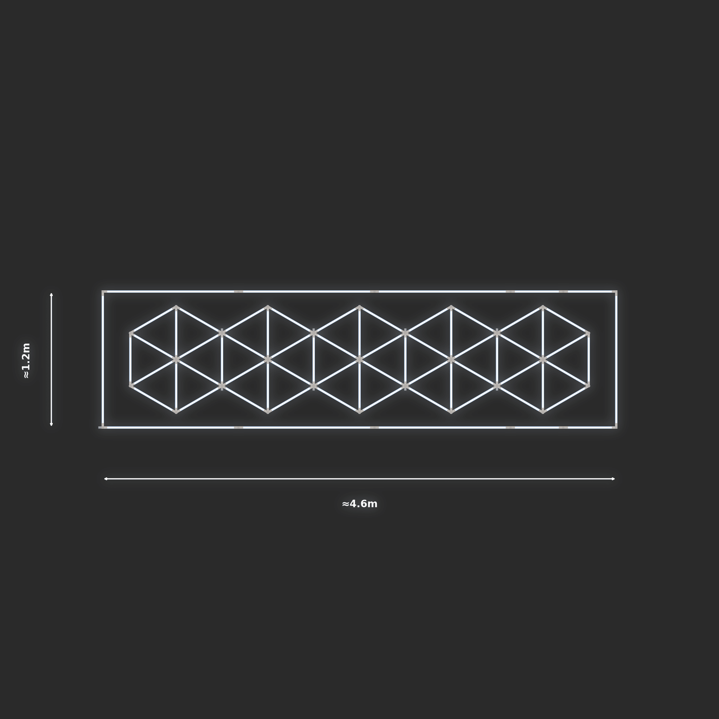 ULTRABEAM LED Light Kit Hex Subdivided 4.1x1m 336W — Cool White