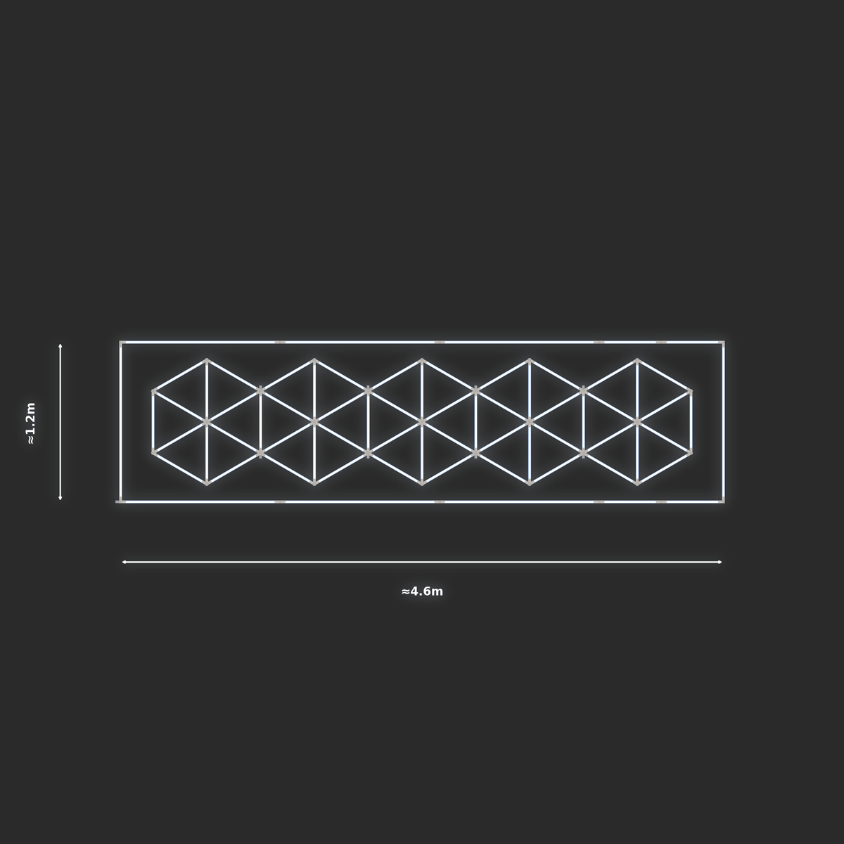 ULTRABEAM LED Light Kit Hex Subdivided 4.1x1m 336W — Cool White
