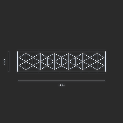 ULTRABEAM LED Light Kit Hex Subdivided 4.9x1m 402W — Cool White