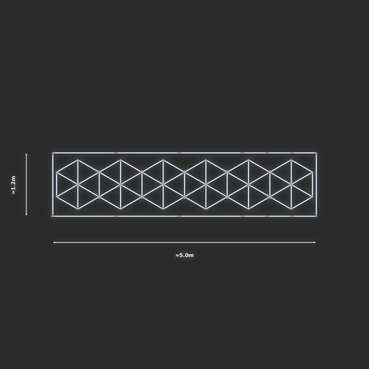 ULTRABEAM LED Light Kit Hex Subdivided 4.9x1m 402W — Cool White
