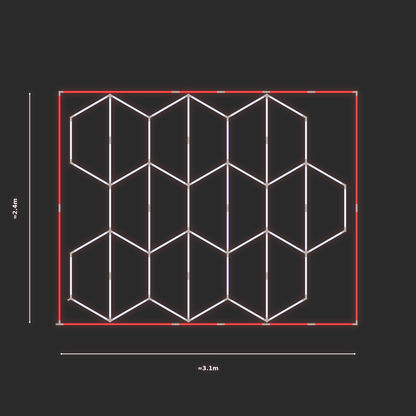 ULTRABEAM LED Light Kit Hex Vertical 2.9x2.4m 336W — Red