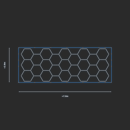 ULTRABEAM LED Light Kit Hex Classic 6.6x2.5m 552W — Blue