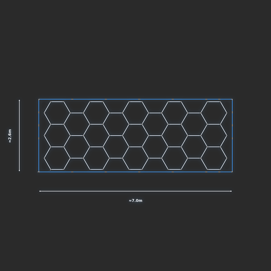 ULTRABEAM LED Light Kit Hex Classic 6.6x2.5m 552W — Blue