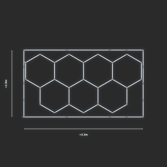 ULTRABEAM LED Light Kit Hex Classic 1.7x3.3m 186W — Cool White