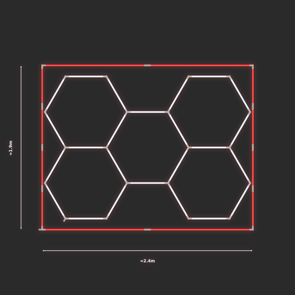 ULTRABEAM LED Light Kit Hex Classic 2.4x1.7m 144W — Red