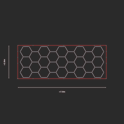 ULTRABEAM LED Light Kit Hex Classic 6.6x2.5m 552W — Red