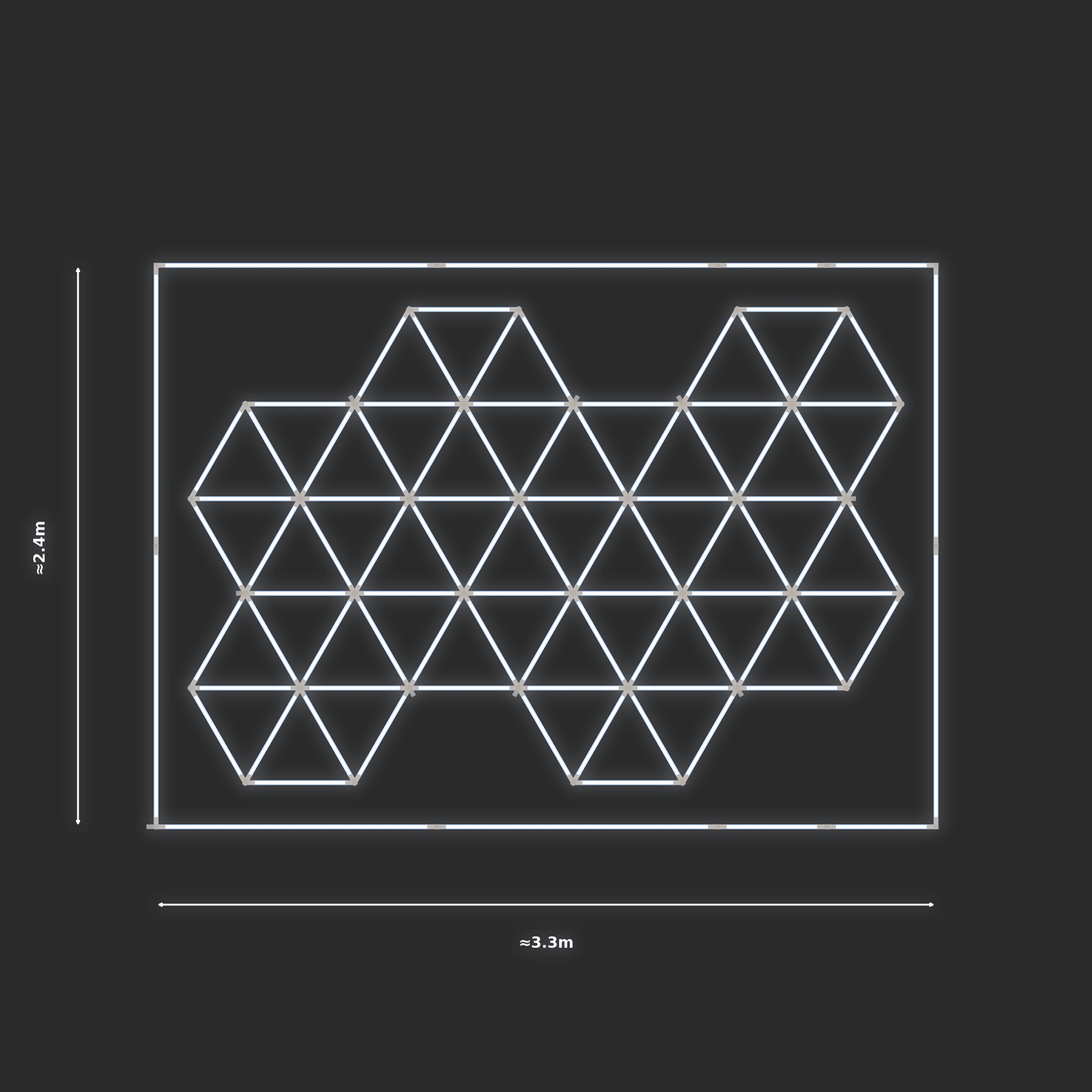 ULTRABEAM LED Light Kit Hex Subdivided 2.1x3.1m 498W — Cool White