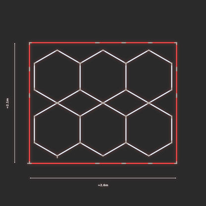 ULTRABEAM LED Light Kit Hex Parallel 2.5x1.9m 192W — Red