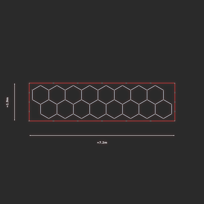 ULTRABEAM LED Light Kit Hex Classic 1.7x6.9m 402W — Red