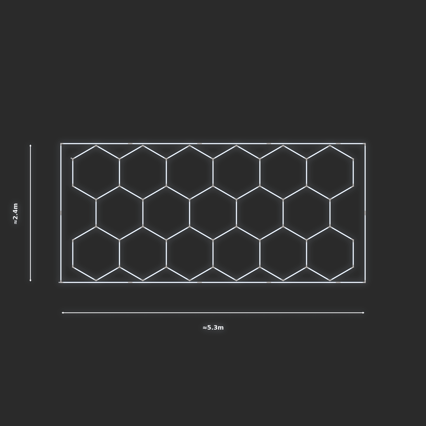 ULTRABEAM LED Light Kit Hex Classic 2.4x4.9m 408W — Cool White