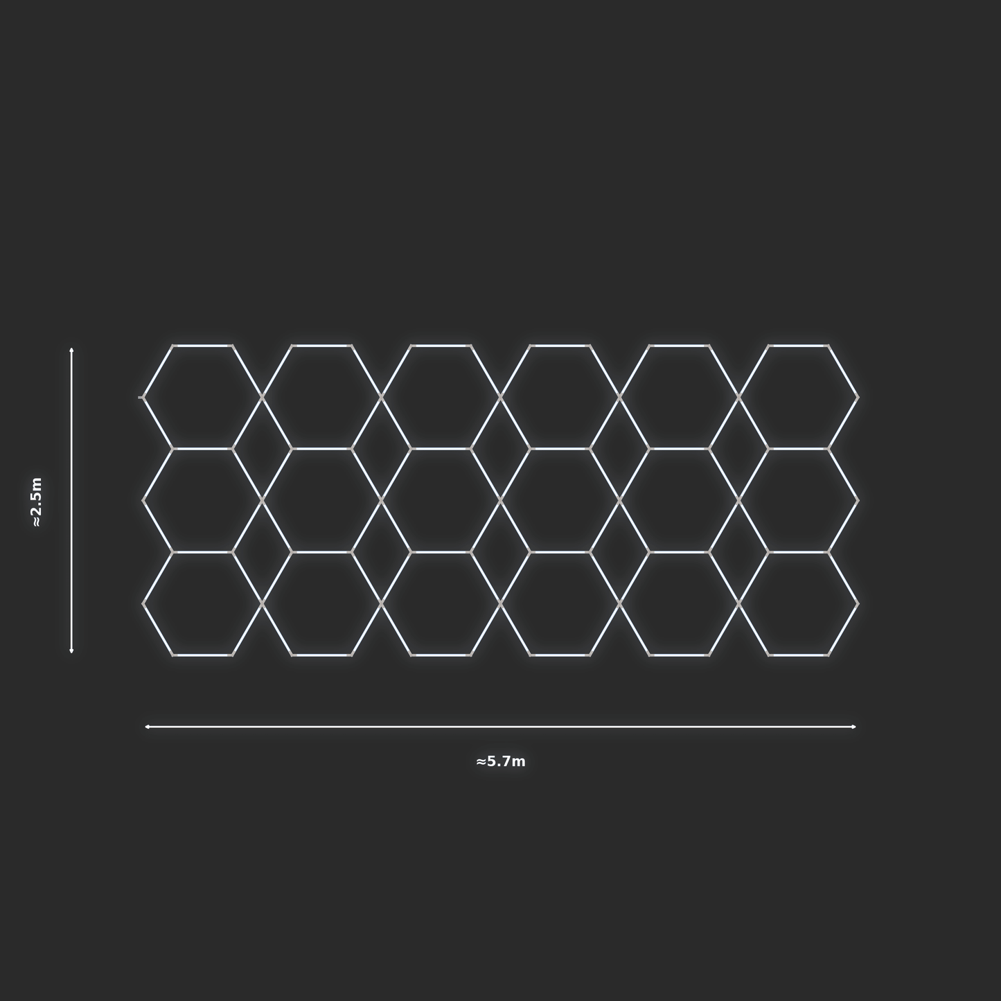 ULTRABEAM LED Light Kit Hex Parallel 2.5x5.7m 576W — None