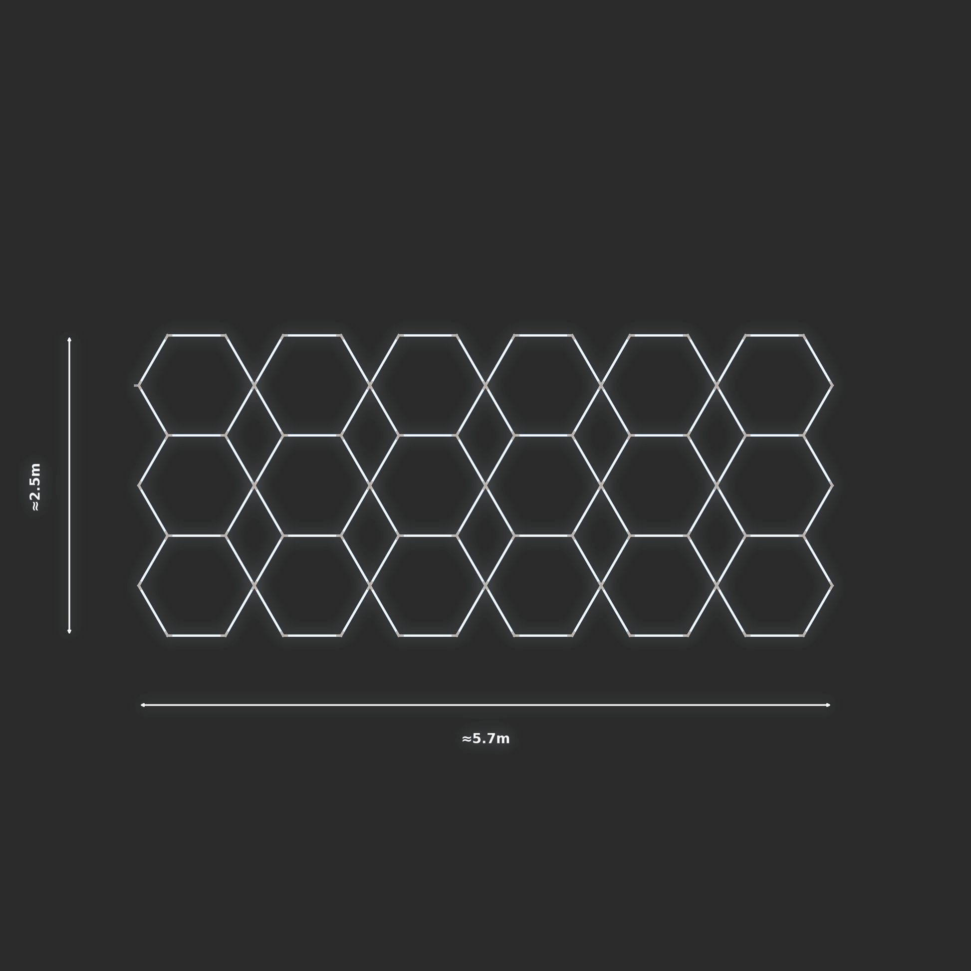 ULTRABEAM LED Light Kit Hex Parallel 2.5x5.7m 576W — None