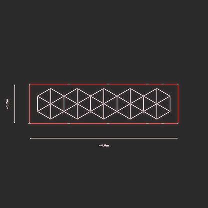 ULTRABEAM LED Light Kit Hex Subdivided 4.1x1m 336W — Red