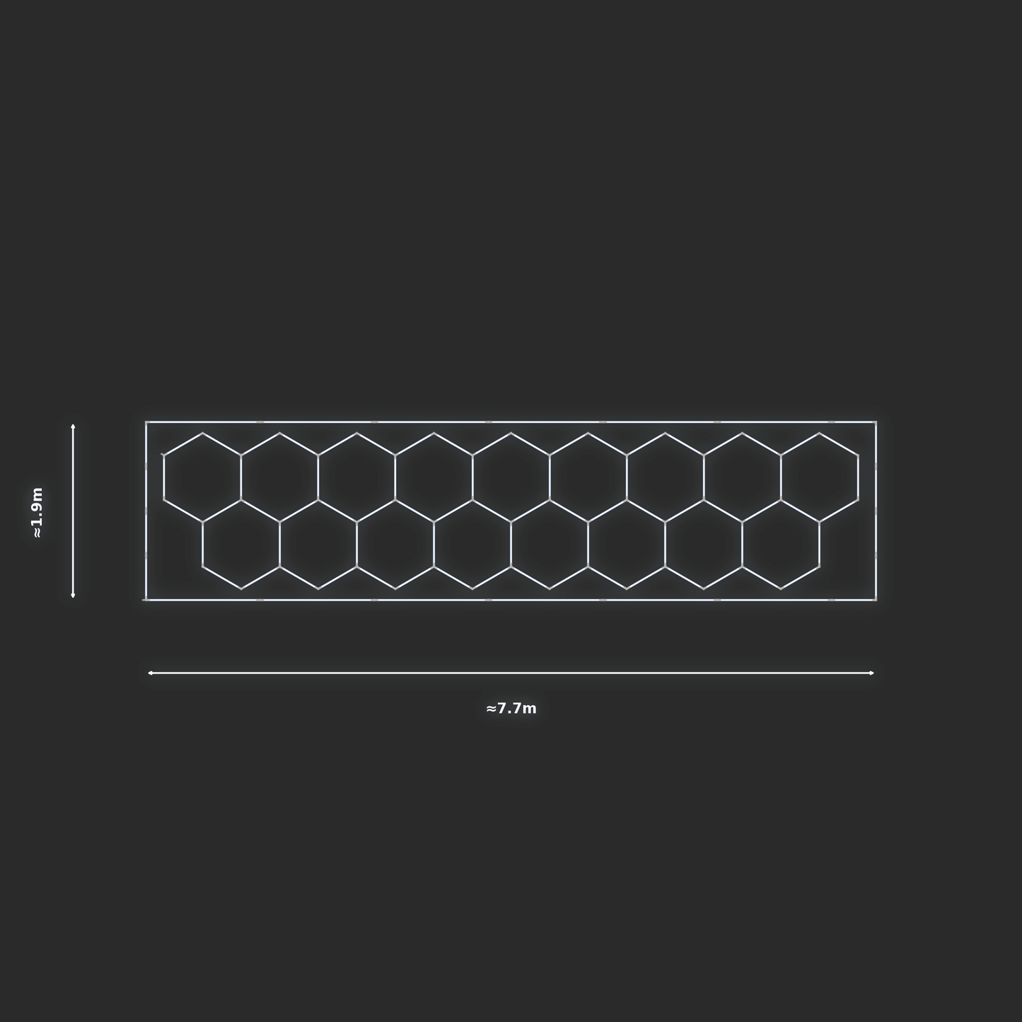 ULTRABEAM LED Light Kit Hex Classic 1.7x7.3m 426W — Cool White