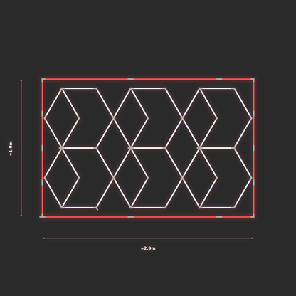 ULTRABEAM LED Light Kit Chevron 2.8x1.7m 270W — Red